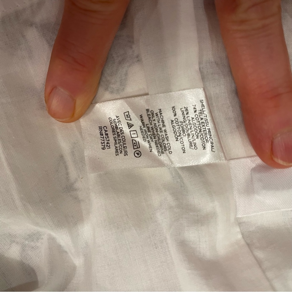 Ann Taylor White Mini Dress with Black Floral Print - Picture 5 of 5
